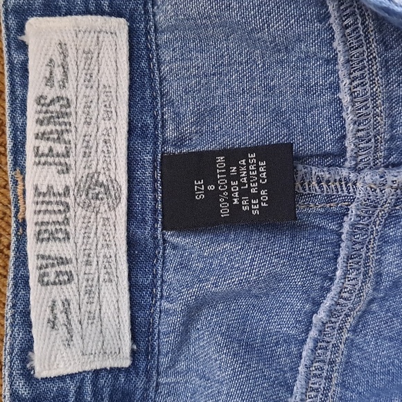 GV Blue Jeans Vintage Denim Jean Button-Front Elasic Waist Comfy Midi Maxi Skirt - Picture 6 of 9